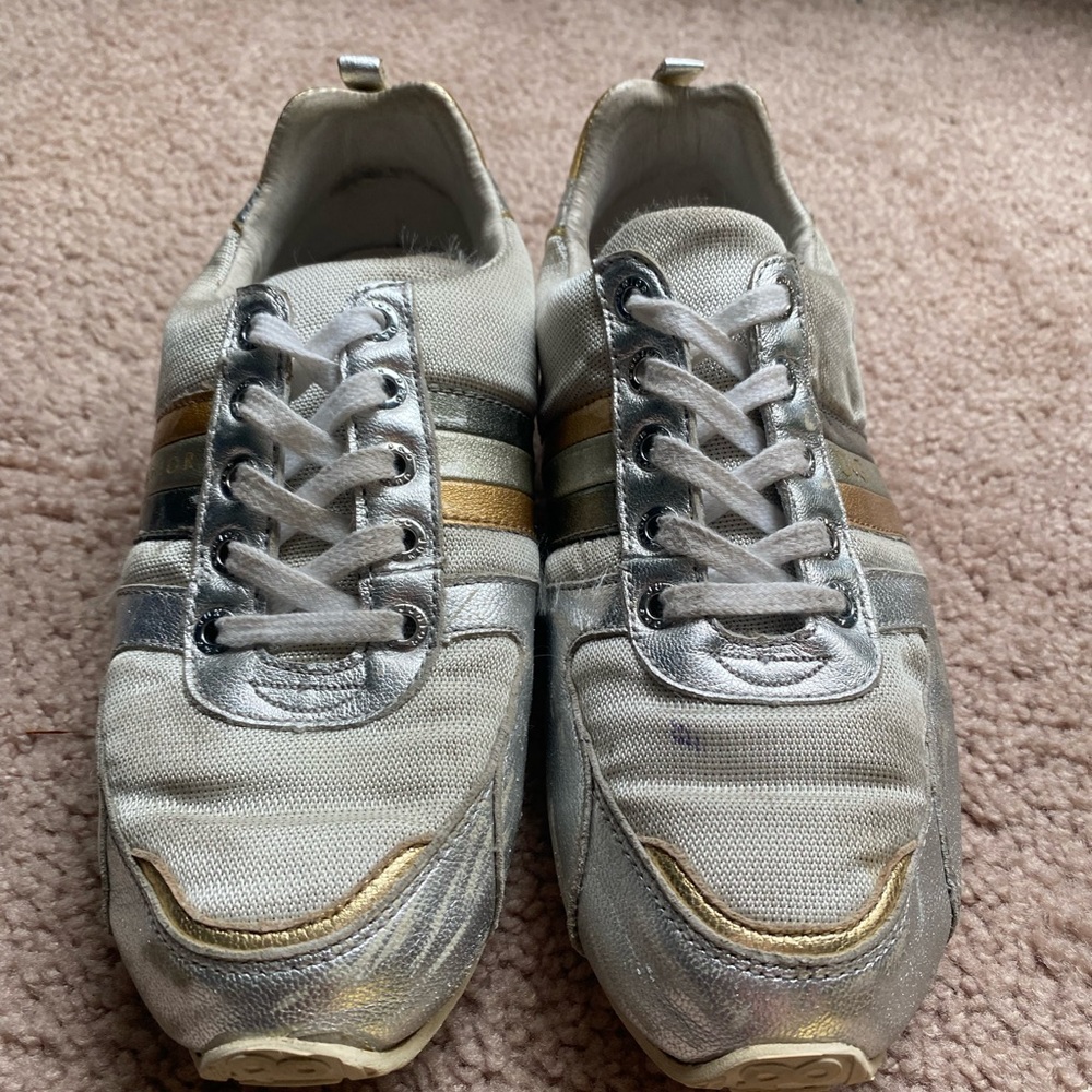 DOLCE & GABBANA Boy’s Leather/nylon Lace-up Sneaker In Grey Size EU 33 US 1.5/2